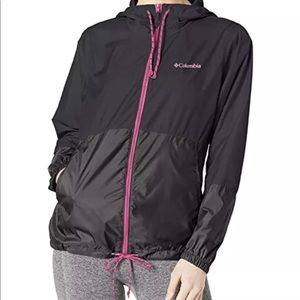 COLUMBIA Charcoal Pink Flash Forward Windbreaker